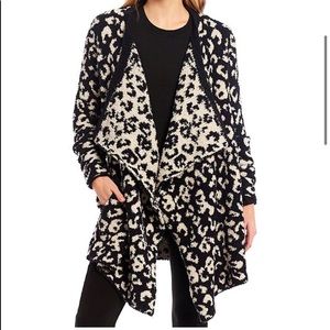 UGG Phoebe Leopard Knit Long Sleeve Wrap Cardigan